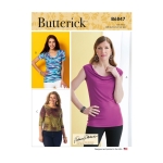 Lõiked: Naiste kapottkaelusega topp, Butterick, B6847