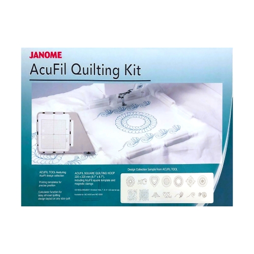 Пяльца для вышивальной машины Janome Elna ASQ22 + Janome AcuFil Quilting Kit 862412005 