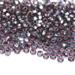 Czech Rocaille silverline beads, Seed Beads, square hole, No.6 (3,7-4,3 mm), Preciosa