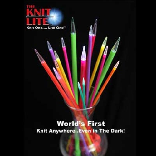 Single Pointed LED-light tip Knitting Needles 35 cm, KnitLite