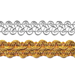 Золотистые и серебристые ленты