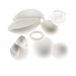 Шарики, яички, колокольчики и т. д. сделаны из пенопласта и прозрачные пластиковые шарики