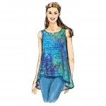 Naiste rüü, katmata õlaga või lõhikkaelusega topid, Butterick B6355 
