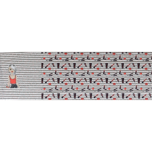 Meigitarvikutega, tüdrukuga veniv puuvillasegu kangas 11636, 65x150cm kupong , Stenzo textiles 