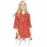 Naiste nööbitavad särgid, Butterick B6376 