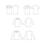 Lõiked: Naiste kapottkaelusega topp, Butterick, B6847 