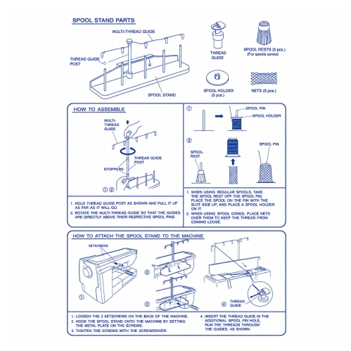 Держатель для 5 ниток Janome 8200/8900/MC500, Art. 859430009 