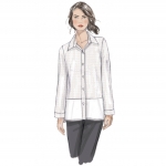 Naiste nööbitavad särgid, Butterick B6376 