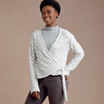 Misses` Wrap Cardigan with Variations, Sizes: XXS-XS-S-M-L-XL-XXL, Simplicity Pattern #S8954 