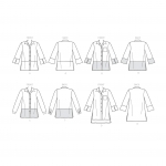 Naiste nööbitavad särgid, Butterick B6376 