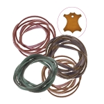 Naturaalnahast lõigatud riba, pael 3 mm x 2 mm, 100 cm pikk, riputuspakendis