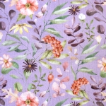 Pihlakate ja lilledega, puuvillane kangas, premium digitrükk, 149cm, 211.505