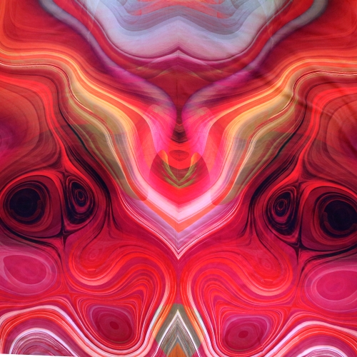Segatud värvilaikudega, tilgatrüki laadne, trikookangas kupongina 200 cm x 150 cm, Stenzo, 15954