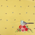 Tihaste ja lillekestega, veniv puuvillasegu kangas kupongina, 70 cm x 150 cm, 11939, Stenzo textiles