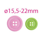 Nööbid läbimõõduga ø15,5mm-22mm (suurustes 26L-34L)