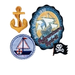 Laivat, ankkurit ym meriaiheinen