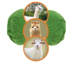 Alpaka-, laama- ja kaamelivilla sisaldusega lõngad 