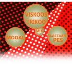 Viskoosi- ja polüesterisisaldusega trikookangad