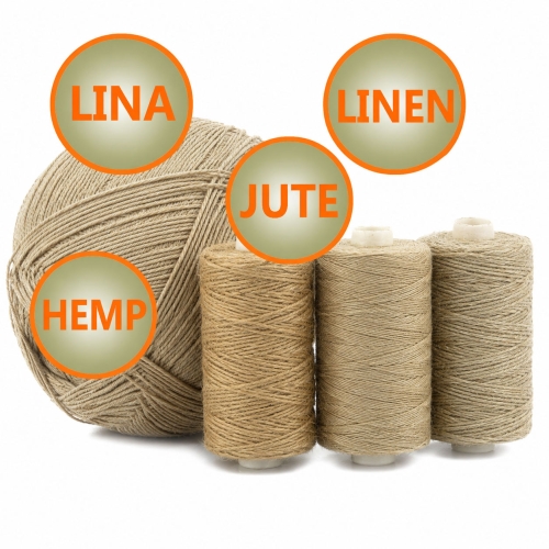 Lina, sisal, kanep, jute jt lõngad, niidid, nöörid